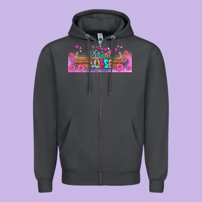 Proud Nurse Libbey Glass Zipper Hoodie Designed By Bundleandbundleshop
