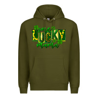 Army Green one lucky mama st patricks Premium Hoodie - FaDigitalArtStudio