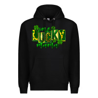 Black one lucky mama st patricks Premium Hoodie - FaDigitalArtStudio