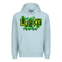 Blue Mist one lucky mama st patricks Premium Hoodie - FaDigitalArtStudio