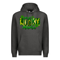 Charcoal Heather one lucky mama st patricks Premium Hoodie - FaDigitalArtStudio
