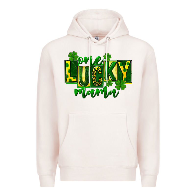 One Lucky Mama St Patricks Premium Hoodie by FaDigitalArtStudio | Teevron