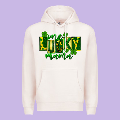 One Lucky Mama St Patricks Premium Hoodie Designed By Fadigitalartstudio