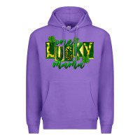 Purple one lucky mama st patricks Premium Hoodie - FaDigitalArtStudio