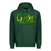 Sports Green one lucky mama st patricks Premium Hoodie - FaDigitalArtStudio