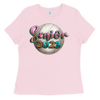 Bubblegum Pink volleyball senior 2023 Ladies Tee - BundleAndBundleShop