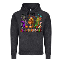 Vintage Black Happy Hallothanksmas Vintage Hoodie - texasbilliewilder