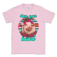 Bubblegum Pink bless your heart pig Classic Tee - RanaPortraitStore