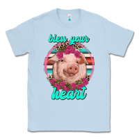 Dusty Blue bless your heart pig Classic Tee - RanaPortraitStore