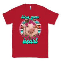 Red bless your heart pig Classic Tee - RanaPortraitStore