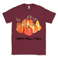Burgundy Happy Fall Y all Classic Tee - Bettercallsaul