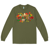 Army Green cinco de mayo custodian Long Sleeve Tee - CowGirlArtShop