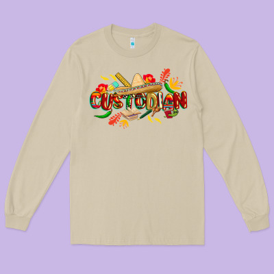 Cinco De Mayo Custodian Long Sleeve Tee Designed By Cowgirlartshop