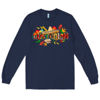 Navy cinco de mayo custodian Long Sleeve Tee - CowGirlArtShop