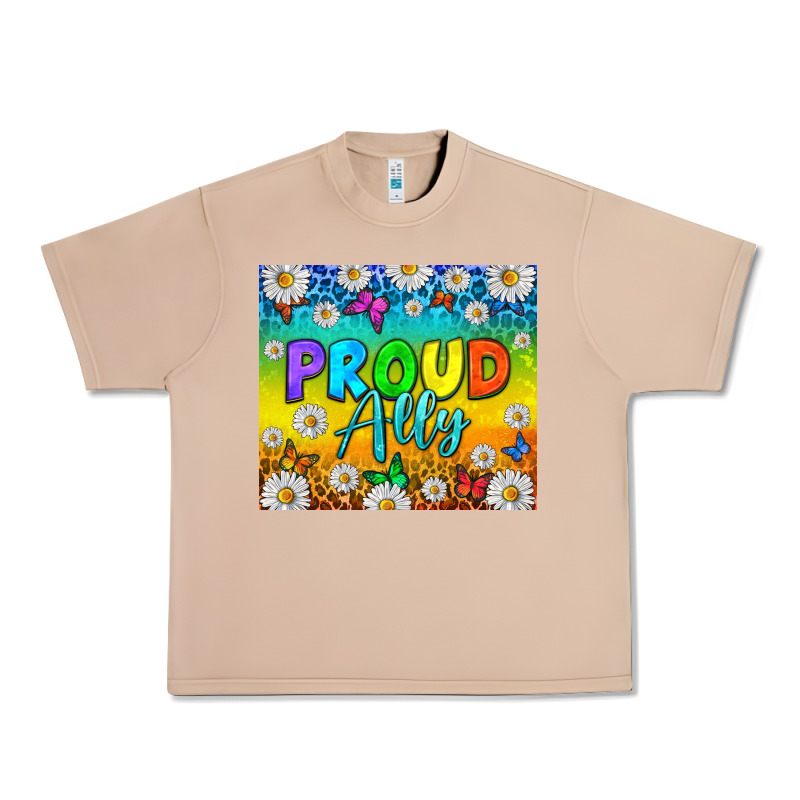 Lgbtq+ Proud Ally With Daisy Urban Heavy Tee by NancyCooperArtShop | Teevron