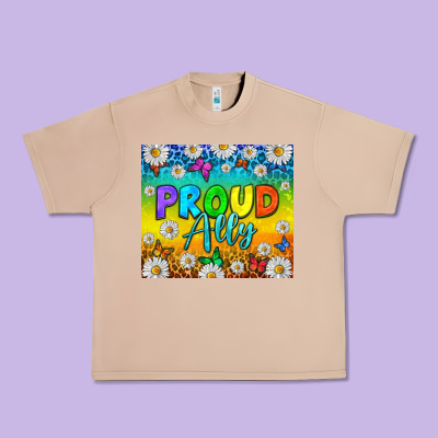 Lgbtq+ Proud Ally With Daisy Urban Heavy Tee Designed By Nancycooperartshop
