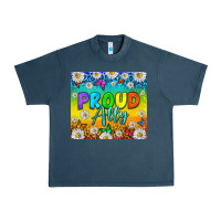 Midnight Navy LGBTQ+ proud ally with daisy Urban Heavy Tee - NancyCooperArtShop