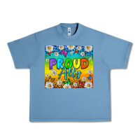 Pebble Blue LGBTQ+ proud ally with daisy Urban Heavy Tee - NancyCooperArtShop