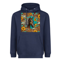 Navy western tennessee horse Heavyweight Hoodie - LillyAllenDesigns