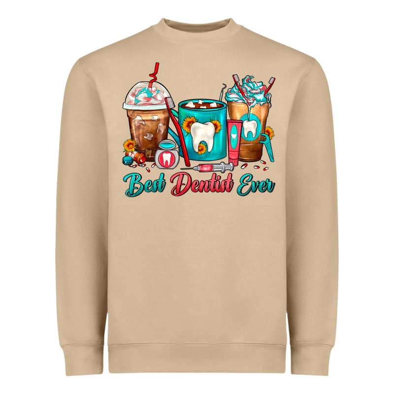 Best Dentist Ever Dentist Coffee Cups Heavyweight Sweatshirt by FaDigitalArtStudio | Teevron