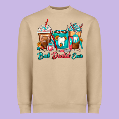 Best Dentist Ever Dentist Coffee Cups Heavyweight Sweatshirt Designed By Fadigitalartstudio