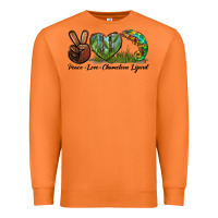 Carrot Peace Love Chameleon Lizard Premium Sweatshirt - LillyAllenDesigns