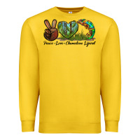 Lemon Peace Love Chameleon Lizard Premium Sweatshirt - LillyAllenDesigns