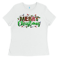 White merry christmas Ladies Tee - BundleAndBundleShop
