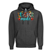 Charcoal Heather teacher mode Zipper Hoodie - BundleAndBundleShop