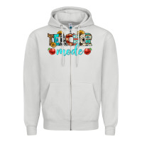 Dove Grey teacher mode Zipper Hoodie - BundleAndBundleShop