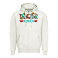 Oatmeal Heather teacher mode Zipper Hoodie - BundleAndBundleShop