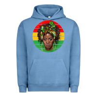 Pigment Pebble Blue black women Urban Hoodie - BarkalooDesign