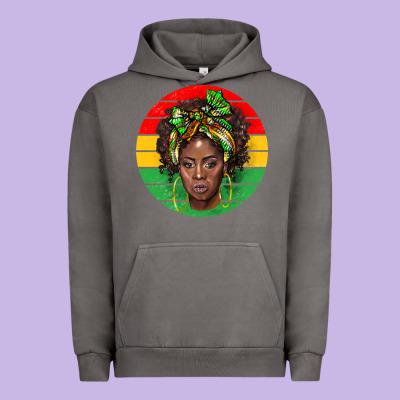 Black Women Urban Hoodie Designed By Barkaloodesign