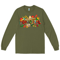 Army Green cinco de mayo principal Long Sleeve Tee - CowGirlArtShop