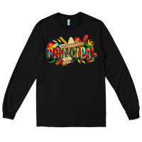 Black cinco de mayo principal Long Sleeve Tee - CowGirlArtShop