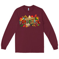 Burgundy cinco de mayo principal Long Sleeve Tee - CowGirlArtShop