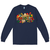 Navy cinco de mayo principal Long Sleeve Tee - CowGirlArtShop