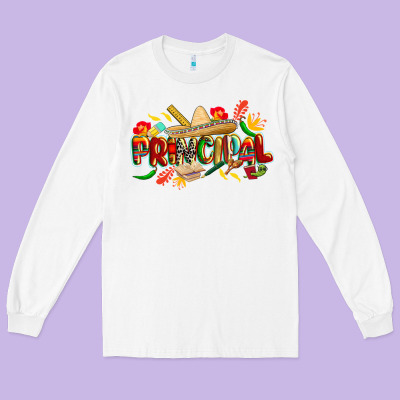 Cinco De Mayo Principal Long Sleeve Tee Designed By Cowgirlartshop