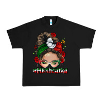 Black Mexicana messy bun Urban Heavy Tee - NancyCooperArtShop