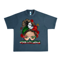 Midnight Navy Mexicana messy bun Urban Heavy Tee - NancyCooperArtShop
