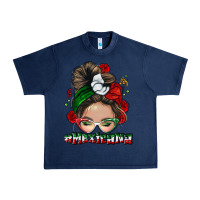 Navy Mexicana messy bun Urban Heavy Tee - NancyCooperArtShop