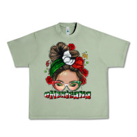 Oil Green Mexicana messy bun Urban Heavy Tee - NancyCooperArtShop