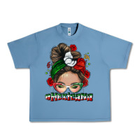 Pebble Blue Mexicana messy bun Urban Heavy Tee - NancyCooperArtShop