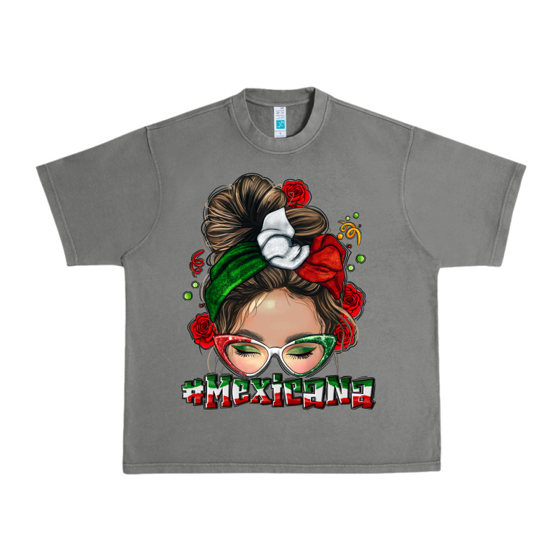 Mexicana Messy Bun Urban Heavy Tee by NancyCooperArtShop | Teevron