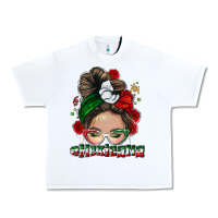 White Mexicana messy bun Urban Heavy Tee - NancyCooperArtShop