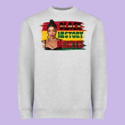 Black History Month Black Girl Heavyweight Sweatshirt Designed By Fadigitalartstudio