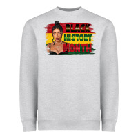 Heather Grey black history month black girl Heavyweight Sweatshirt - FaDigitalArtStudio