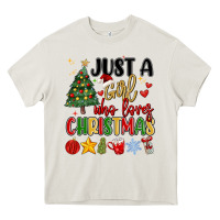Just A Girl Who Loves Christmas Heavy Core Tee | Teevron