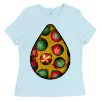 Baby Blue christmas  teardrop Ladies Tee - BundleAndBundleShop
