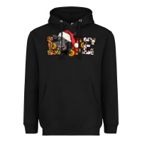 Black love christmas black angus Heavyweight Hoodie - LillyAllenDesigns